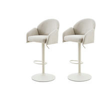 BARHOCKER-SET in Beige  - Beige/Creme, MODERN, Textil/Metall (51,5/96-117/53cm) - P & B