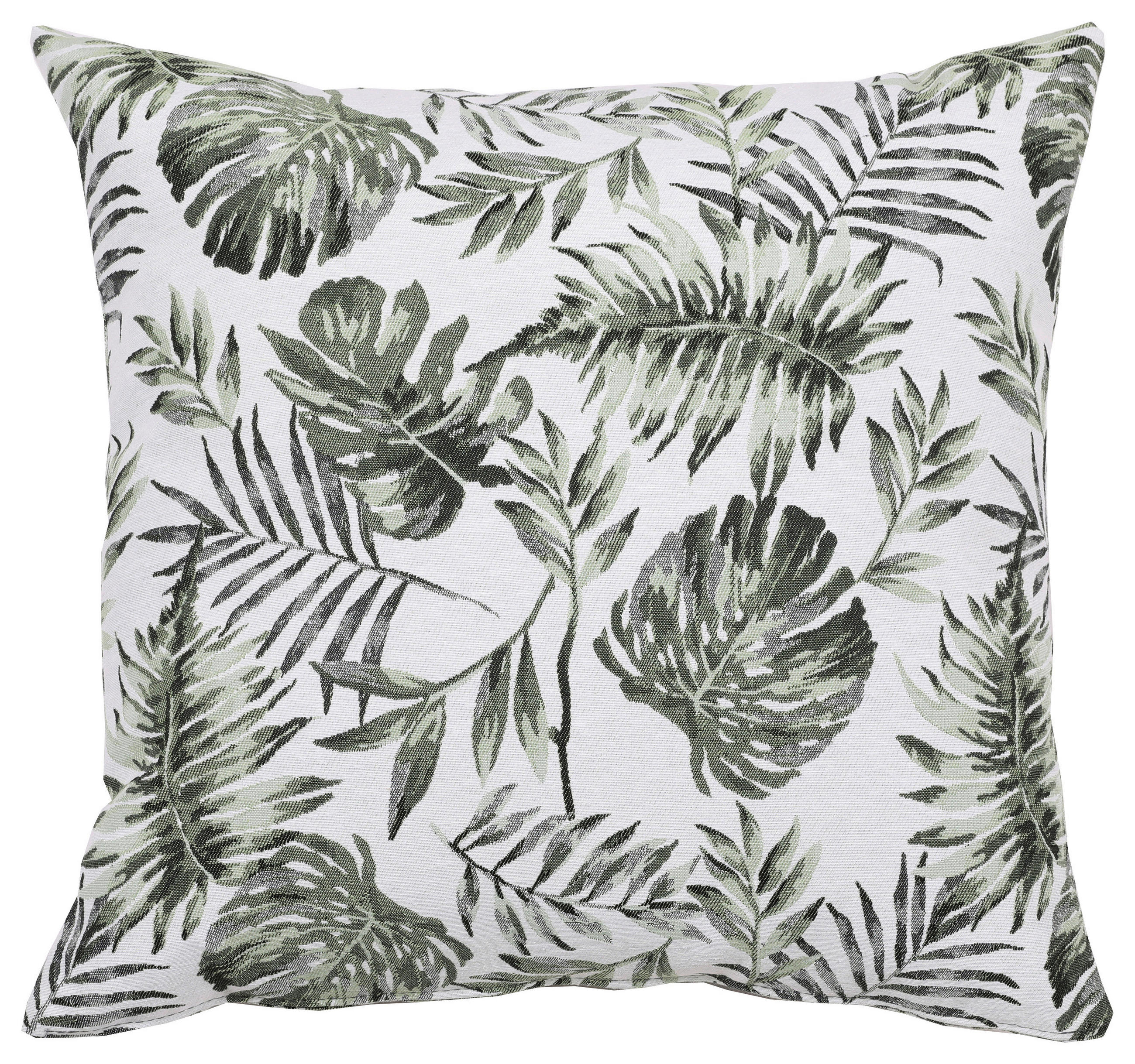 ZIERKISSEN 48/48 cm  - Weiß/Grün, Design, Textil (48/48cm)