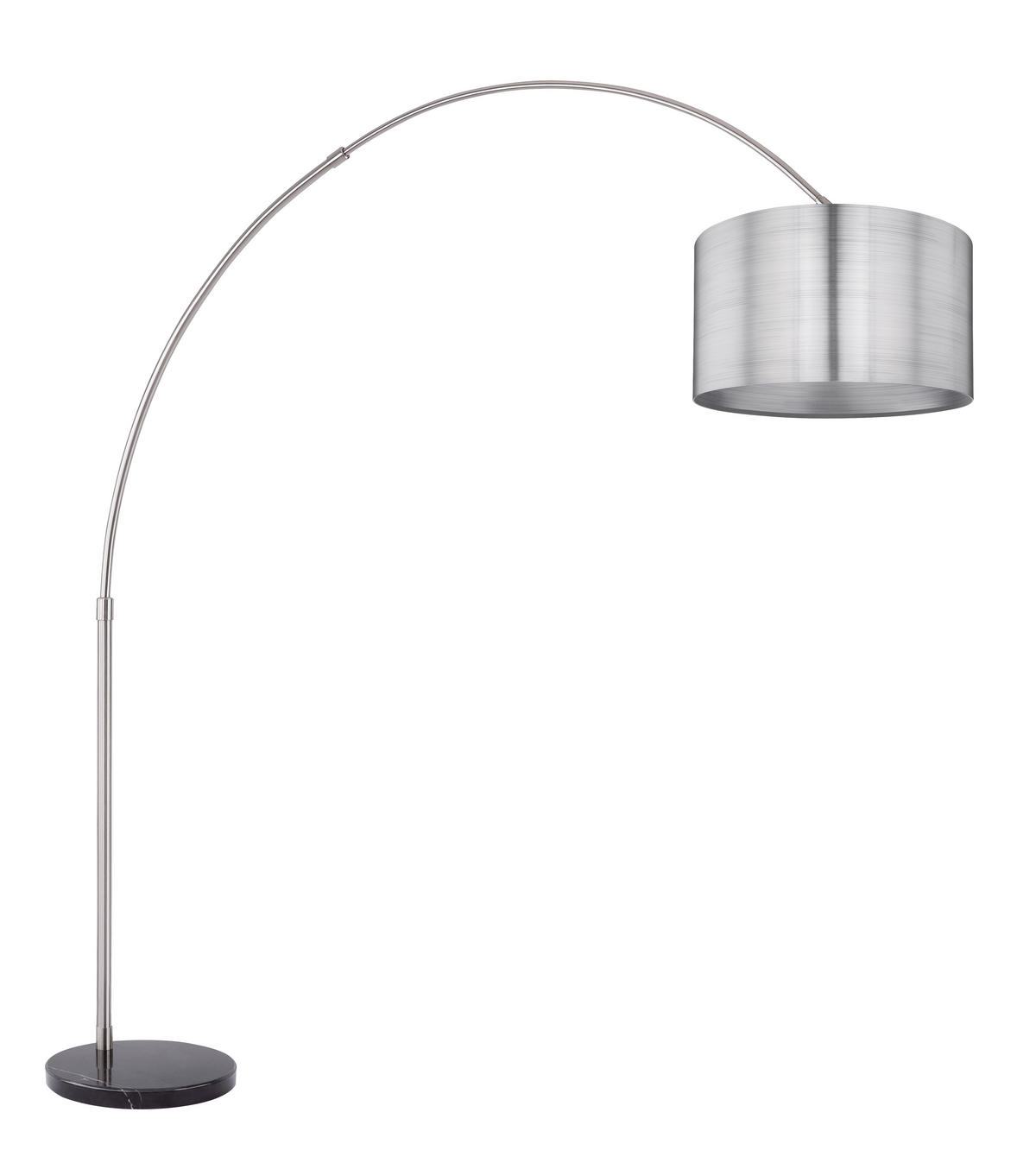 LAMPADAR CU PICIOR CURBAT - culoare nichel/argintiu, Basics, plastic/metal (205/45/215cm) - Xora