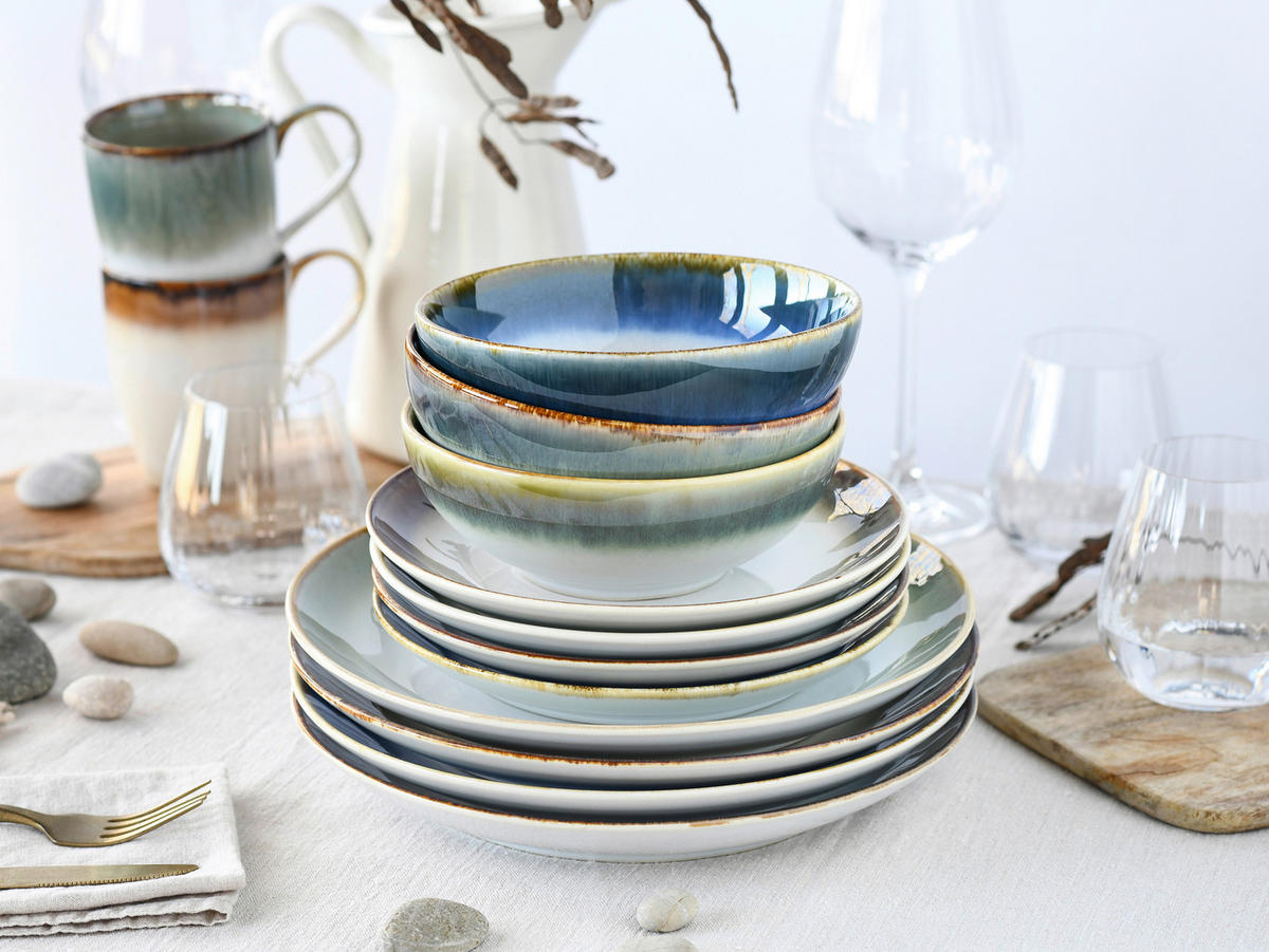 KOMPLETT SERVIS CASCADE 16 delar  - multicolor, Basics, keramik (34/31/33cm) - Creatable