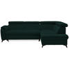 ECKSOFA in Mikrofaser Waldgrün  - Waldgrün/Schwarz, Design, Textil/Metall (260/203cm) - Stylife