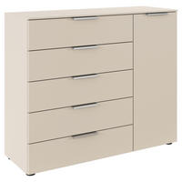 BYRÅ 120/100/42 cm  - kromfärg/champagne, Modern, metall/trämaterial (120/100/42cm) - Rauch Möbel