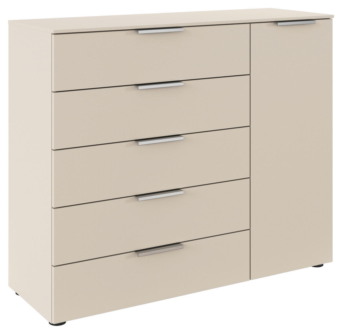 BYRÅ 120/100/42 cm  - kromfärg/champagne, Modern, metall/trämaterial (120/100/42cm) - Rauch Möbel