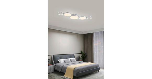 LED-DECKENLEUCHTE 107/51/6 cm   - Alufarben, Design, Kunststoff/Metall (107/51/6cm) - Novel