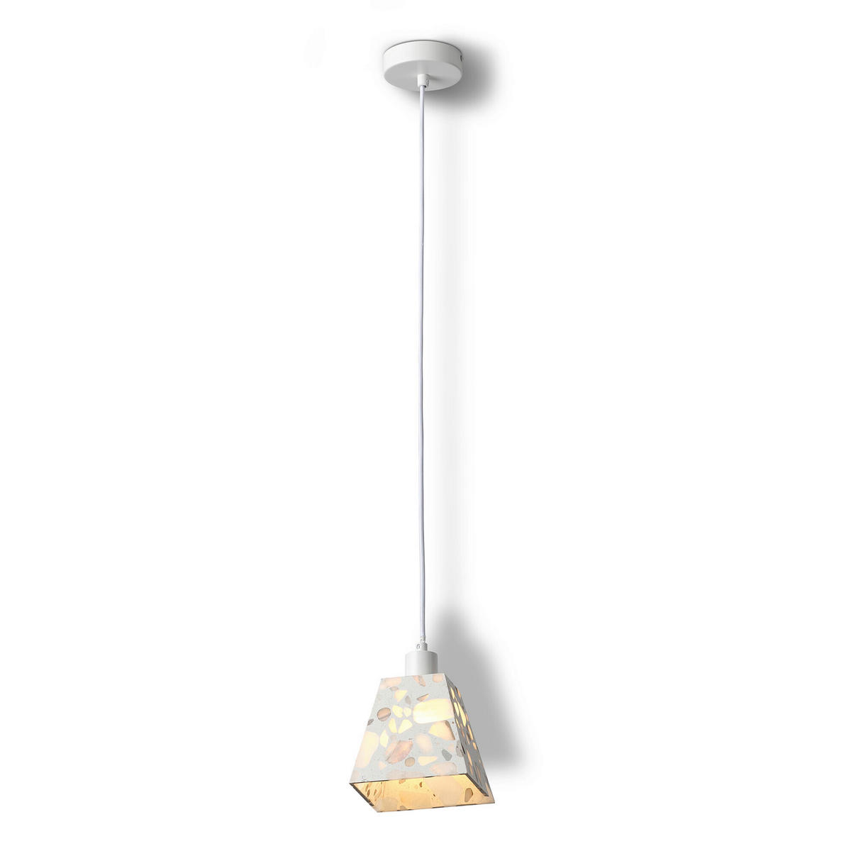 HÄNGELEUCHTE 14/14/121,5 cm  - Beige, Basics, Stein (14/14/121,5cm) - Osram