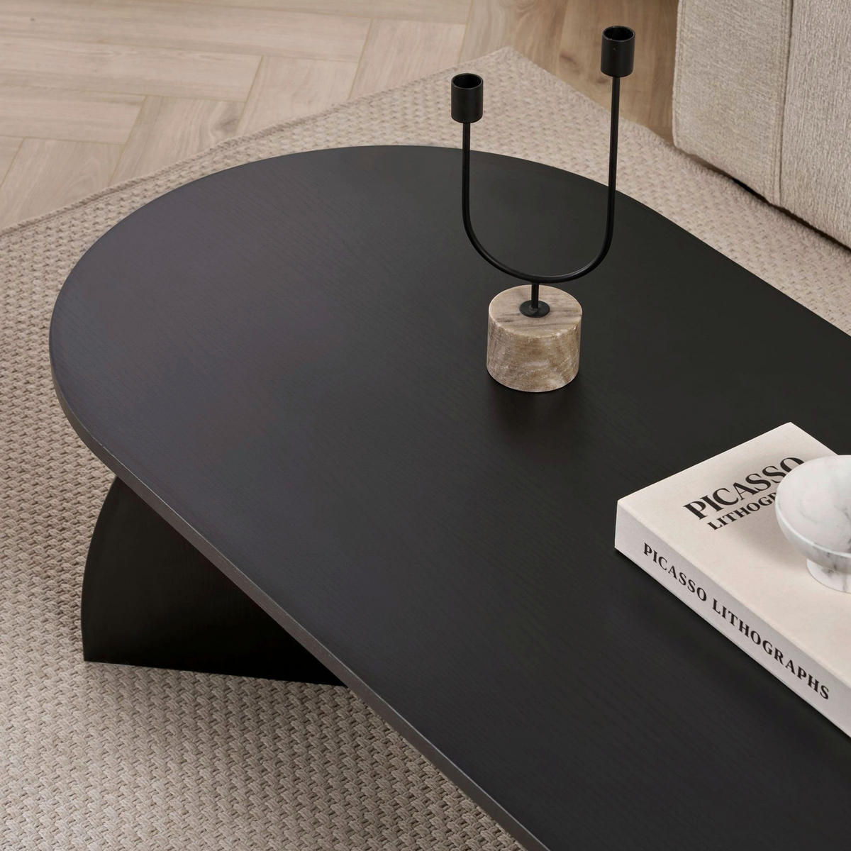 COUCHTISCH Schwarz  - Schwarz, MODERN, Holzwerkstoff (120/40/60cm) - MID.YOU
