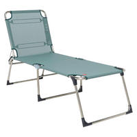 DREIBEINLIEGE 58/42/190 cm  - Alufarben/Grün, Design, Textil/Metall (58/42/190cm) - FIAM