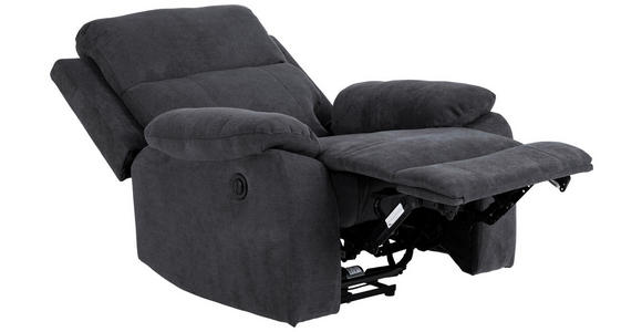 FERNSEHSESSEL Chenille Dunkelgrau - Dunkelgrau/Schwarz, KONVENTIONELL, Textil/Metall (89,5/98/95cm) - Carryhome