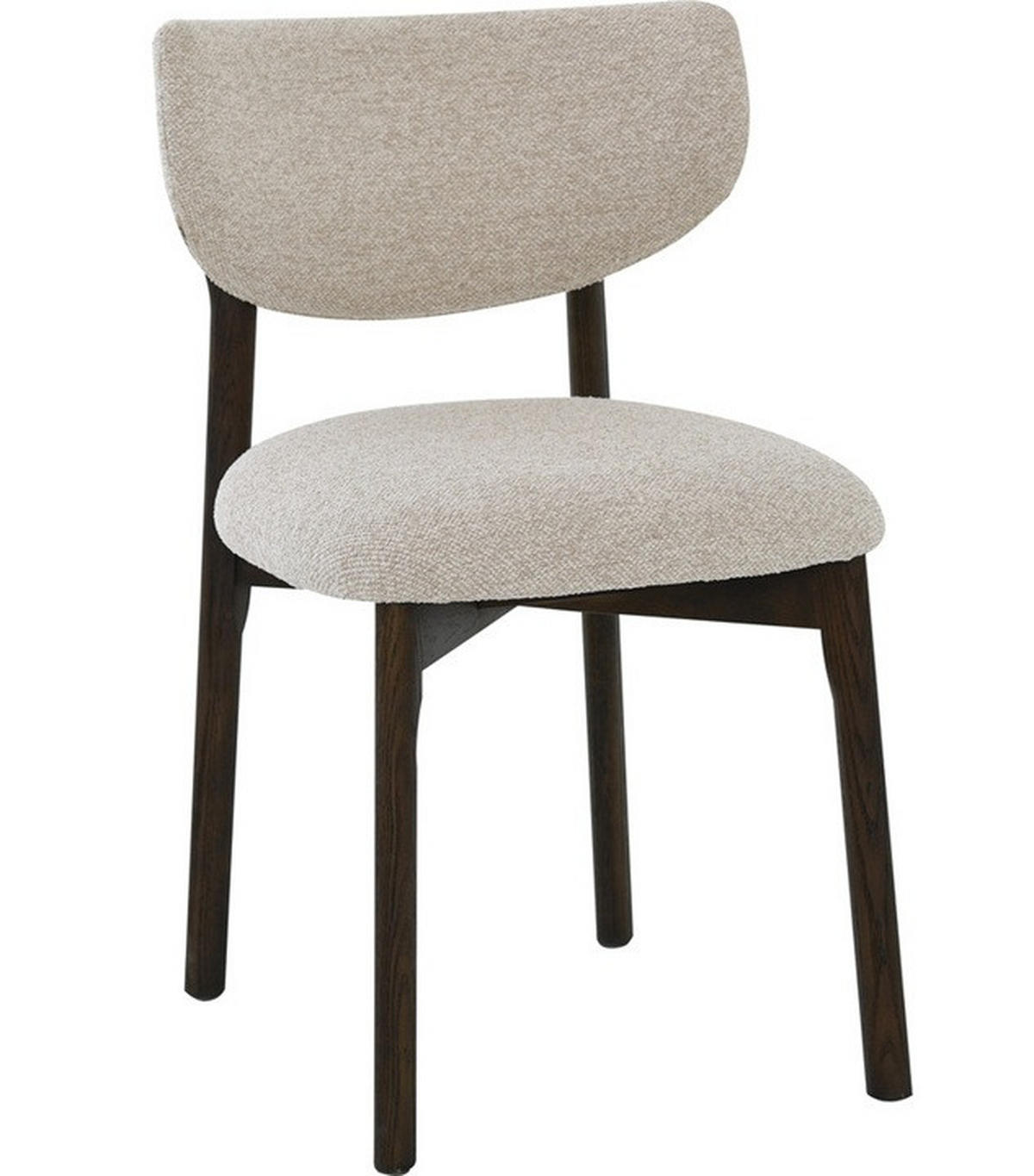 STOL     - beige/brun, Design, trä/textil (53/78/53cm) - Best Price