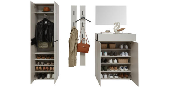 GARDEROBE 5-teilig  in 300/199/40 cm  - Kaschmir, Design, Holzwerkstoff (300/199/40cm) - Voleo