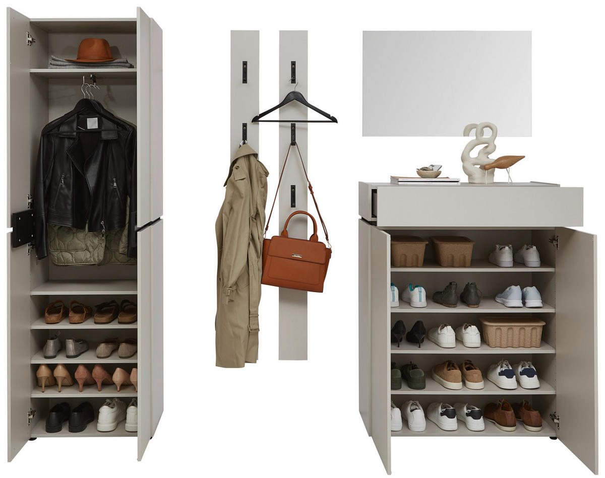GARDEROBE 5-teilig  in 300/199/40 cm  - Kaschmir, Design, Holzwerkstoff (300/199/40cm) - Voleo
