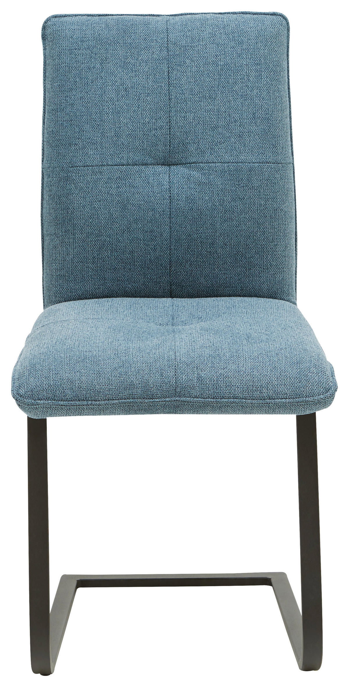 SCHWINGSTUHL  in Stahl Flachgewebe  - Blau/Schwarz, Design, Textil/Metall (46/95/62cm) - Dieter Knoll
