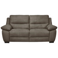 2,5-SITZER mit elektr.Funktion in Braun, Greige  - Wengefarben/Greige, KONVENTIONELL, Holz/Textil (210/96/99cm) - Livetastic