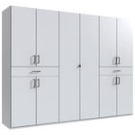 DREHTÜRENSCHRANK  in Weiß  - Schwarz/Weiß, KONVENTIONELL, Holzwerkstoff/Kunststoff (270/208/58cm) - Carryhome