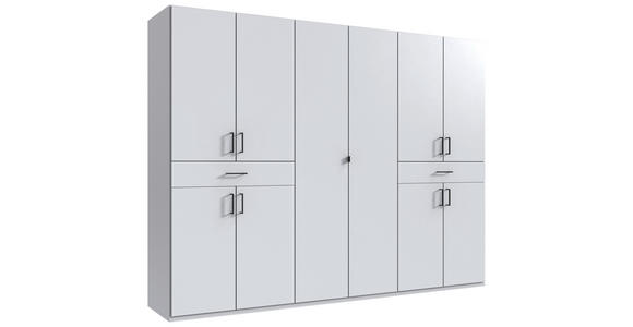 DREHTÜRENSCHRANK in Weiß - Schwarz/Weiß, KONVENTIONELL, Holzwerkstoff/Kunststoff (270/208/58cm) - Carryhome