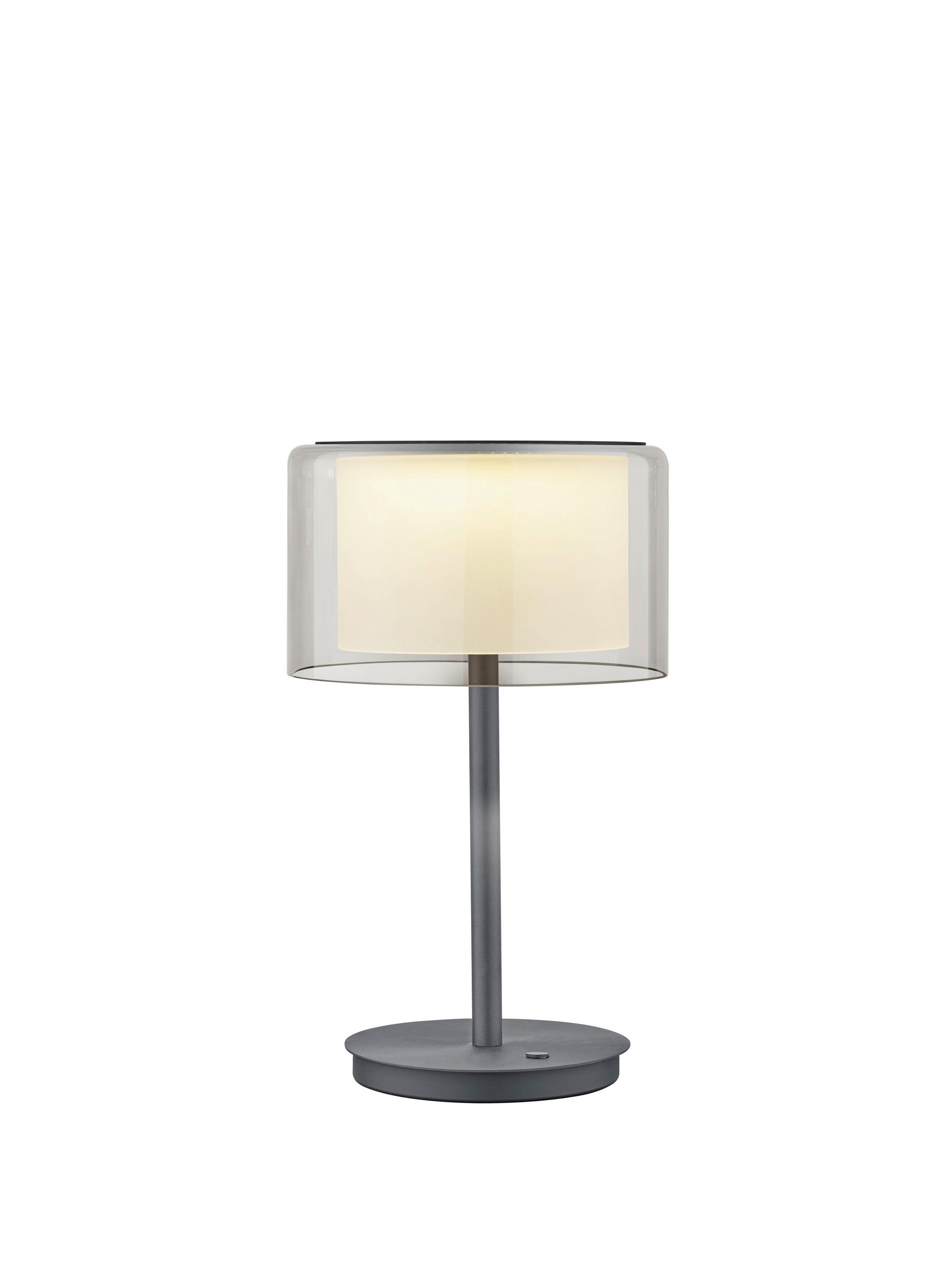 LED-TISCHLEUCHTE Grand 20/34 cm  - Anthrazit/Grau, Design, Glas/Metall (20/34cm) - Bankamp