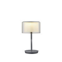 LED-TISCHLEUCHTE Grand 20/34 cm  - Anthrazit/Grau, Design, Glas/Metall (20/34cm) - Bankamp