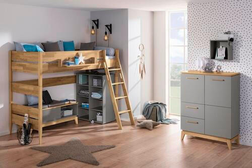 SPIELBETT 90/200 cm  - Eichefarben, Modern, Holz (90/200cm) - Paidi