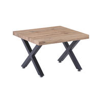 COUCHTISCH 60/60/40 cm quadratisch Naturfarben, Schwarz  - Schwarz/Naturfarben, Design, Holzwerkstoff/Metall (60/60/40cm) - Livetastic