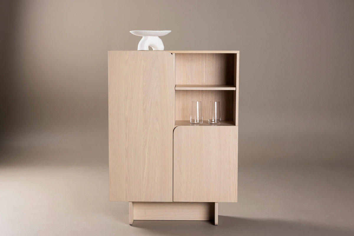 AKTENSCHRANK Pappel Weiß  - Weiß, MODERN, Holz (80/110/30cm) - Livetastic