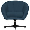 SESSEL in Chenille Blau  - Blau/Schwarz, Design, Textil/Metall (80/78/80cm) - Stylife