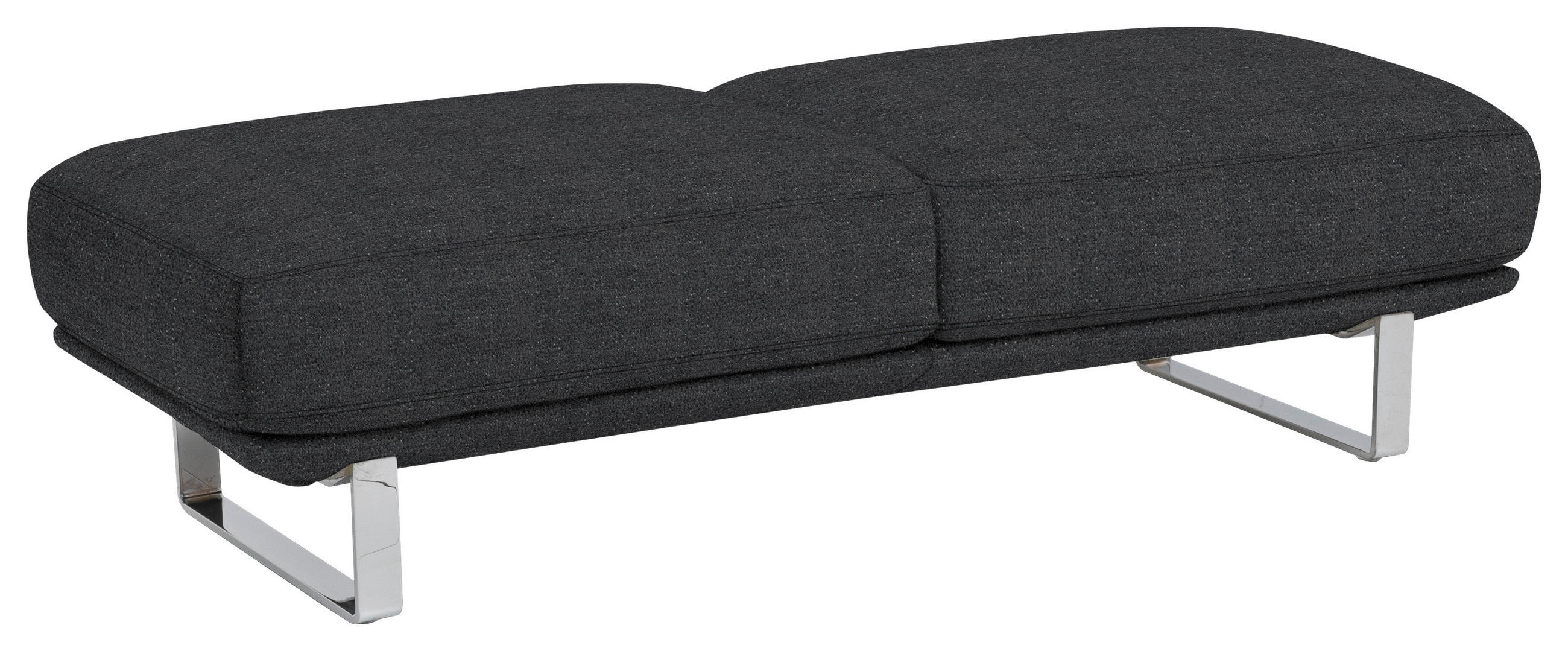 HOCKER in Textil Graphitfarben  - Graphitfarben, Design, Textil/Metall (160/44/60cm) - Dieter Knoll
