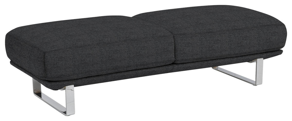 HOCKER in Textil Graphitfarben  - Graphitfarben, Design, Textil/Metall (160/44/60cm) - Dieter Knoll
