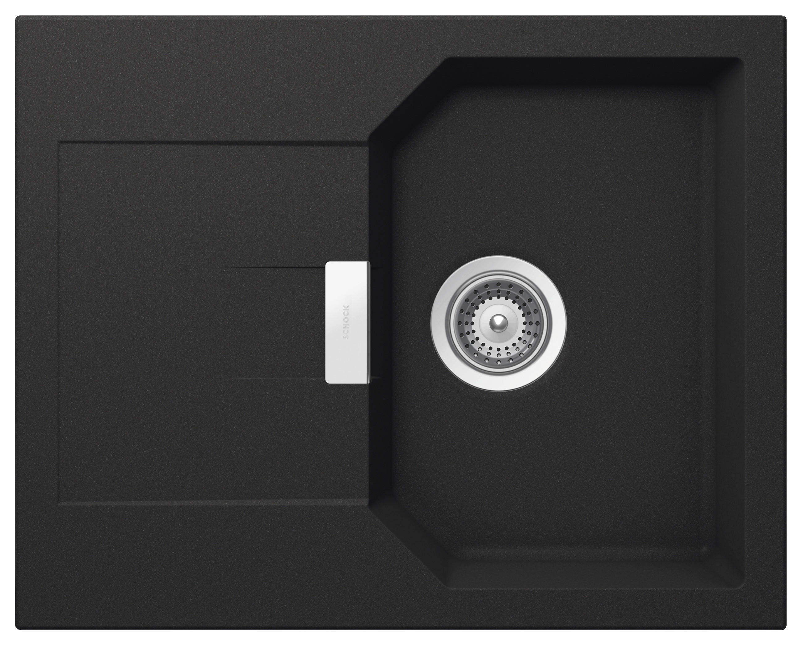 SPÜLE MAND100XSAGON  - Schwarz, Basics, Stein (64,0/30,5/51,0cm) - Schock