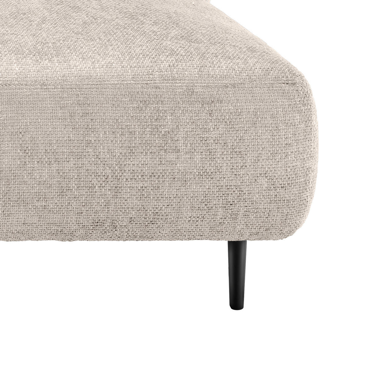 ECKSOFA in Struktur Weiss  - Weiss/Schwarz, Modern, Holz/Textil (269/172cm) - MID.YOU