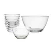 SCHÜSSELSET Glas 7-teilig - Transparent, Basics, Glas - Leonardo