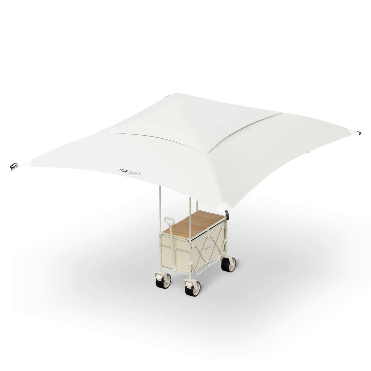 BOLLERWAGEN    - Beige, Basics, Textil/Metall (84/63/41cm) - Modante