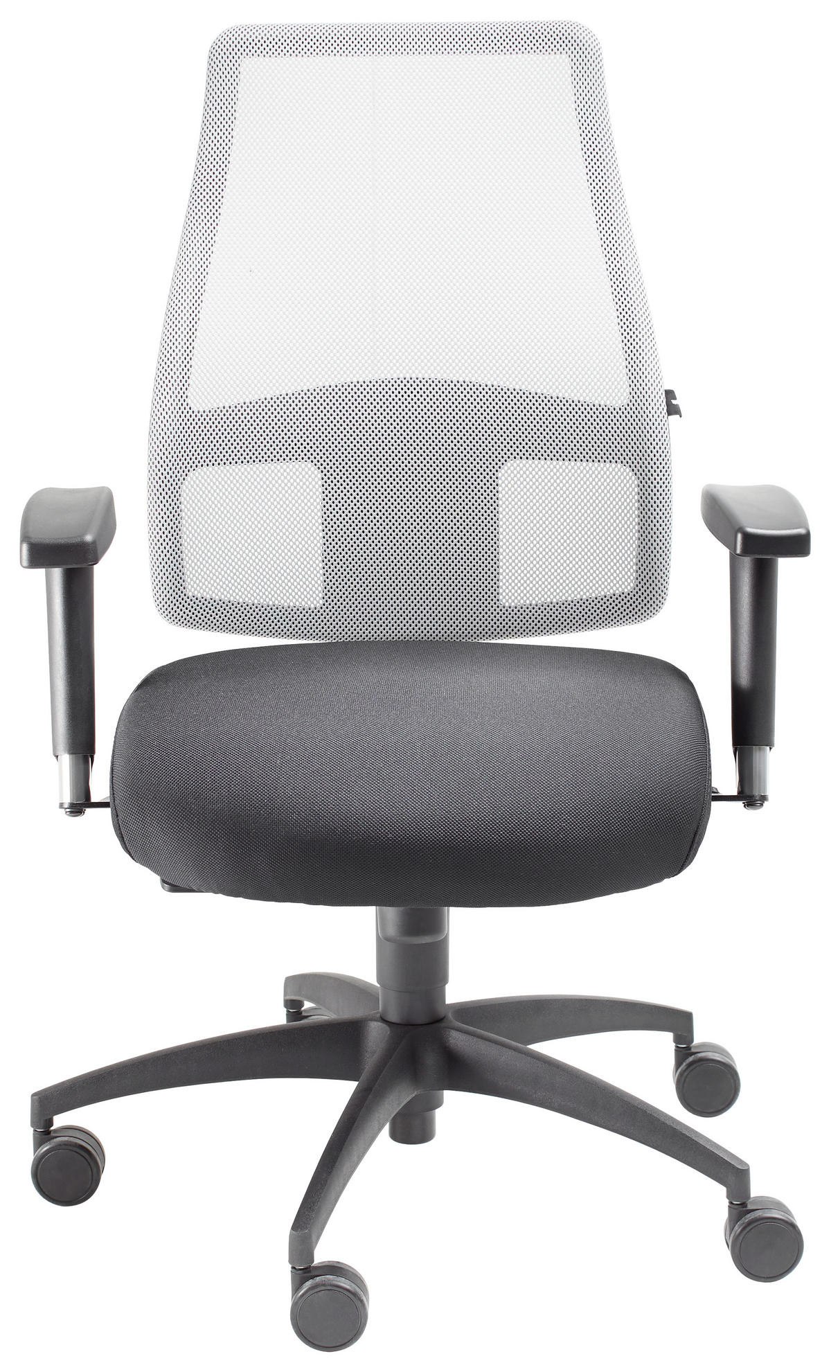 DREHSTUHL Flachgewebe Grau, Schwarz  - Schwarz/Grau, Design, Kunststoff/Textil (48/113-118/42-47cm) - Topstar