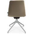 STUHL  in Aluminium Echtleder pigmentiert Metall, Leder  - Beige/Alufarben, Design, Leder/Metall (46/81,5-84,5/55cm) - Johann Jakob