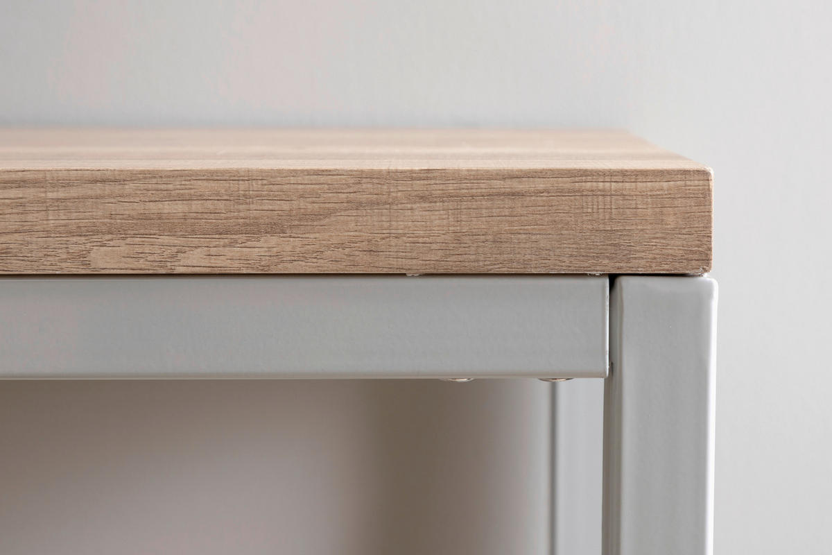 BEISTELLTISCH in Metall, Holzwerkstoff 110/30/80 cm  - Naturfarben/Grau, Design, Holzwerkstoff/Metall (110/30/80cm) - Livetastic
