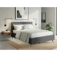 POLSTERBETT Anthrazit 200/200 cm  - Anthrazit, MODERN, Holz/Textil (200/200cm) - MID.YOU