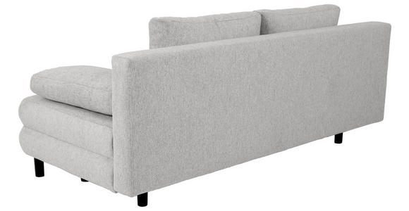 SCHLAFSOFA Lia in Webstoff Hellgrau  - Hellgrau/Schwarz, Design, Textil/Metall (197/84/92,5cm) - Hom`in