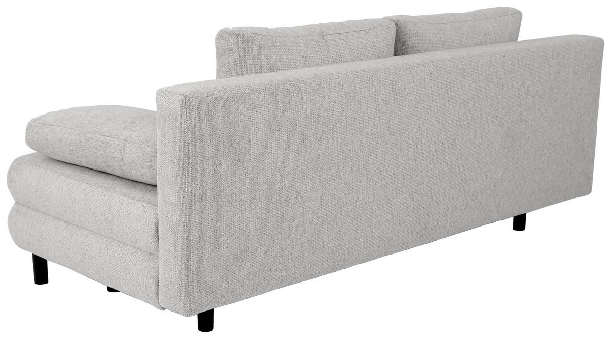 SCHLAFSOFA  mit Webstoff Hellgrau  - Hellgrau/Schwarz, Design, Textil/Metall (197/84/92,5cm) - home24