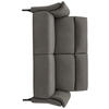 2-SITZER-SOFA in Mikrofaser Schieferfarben  - Schieferfarben/Schwarz, KONVENTIONELL, Textil/Metall (178/103/95cm) - Dieter Knoll
