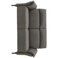 2-SITZER-SOFA  in Mikrofaser Schieferfarben  - Schieferfarben/Schwarz, KONVENTIONELL, Textil/Metall (178/103/95cm) - Dieter Knoll