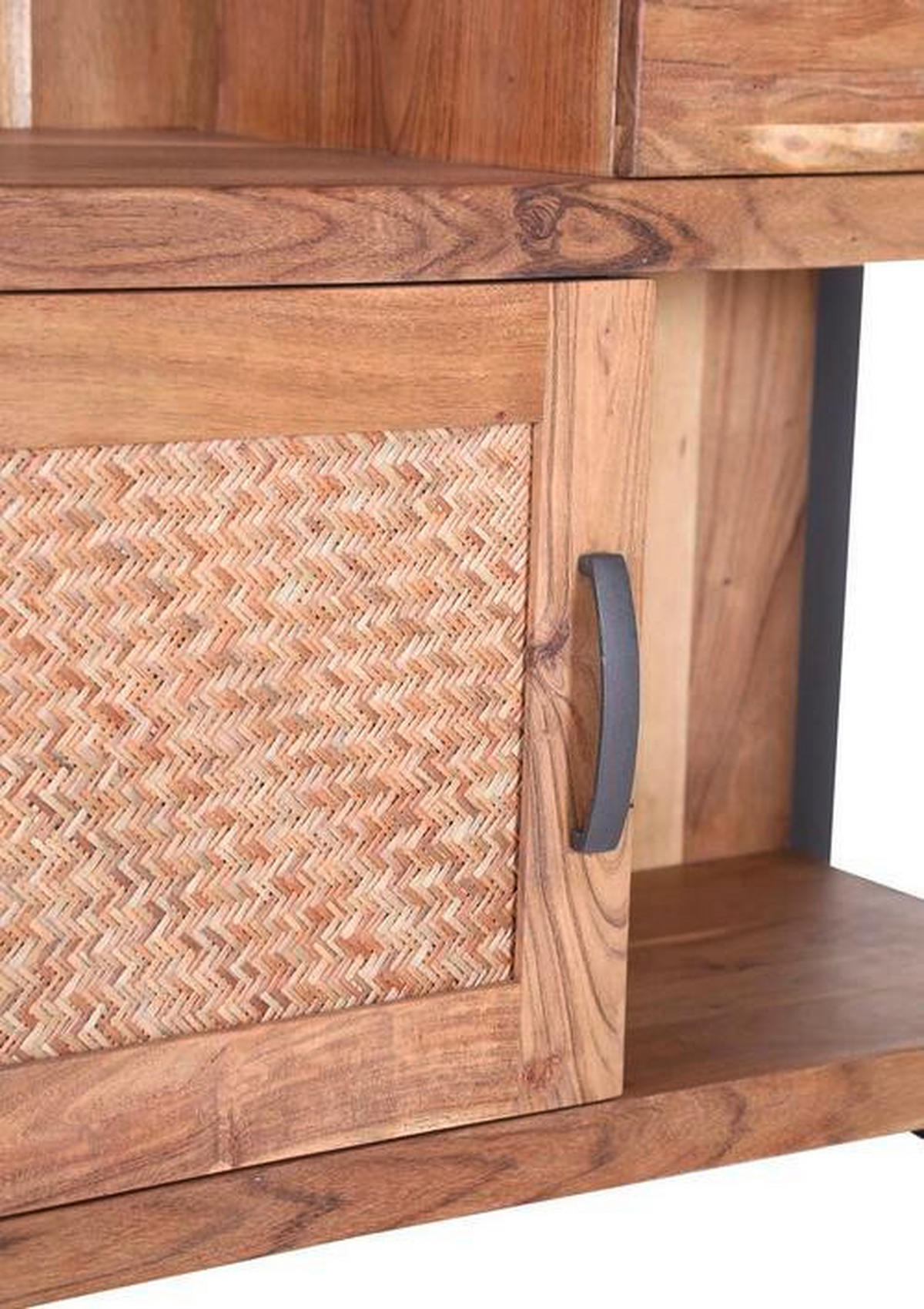 REGAL Akaziefarben  90/140/42 cm  - Anthrazit/Akaziefarben, Trend, Holz/Metall (90/140/42cm) - Carryhome