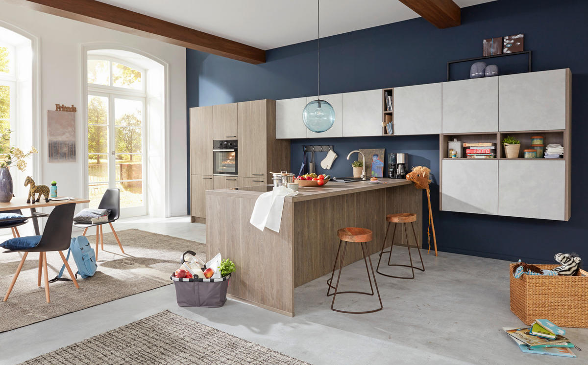 KUCHYŇA NA MIERU DK104 - sivá/farba duba, Modern, kompozitné drevo - Dieter Knoll