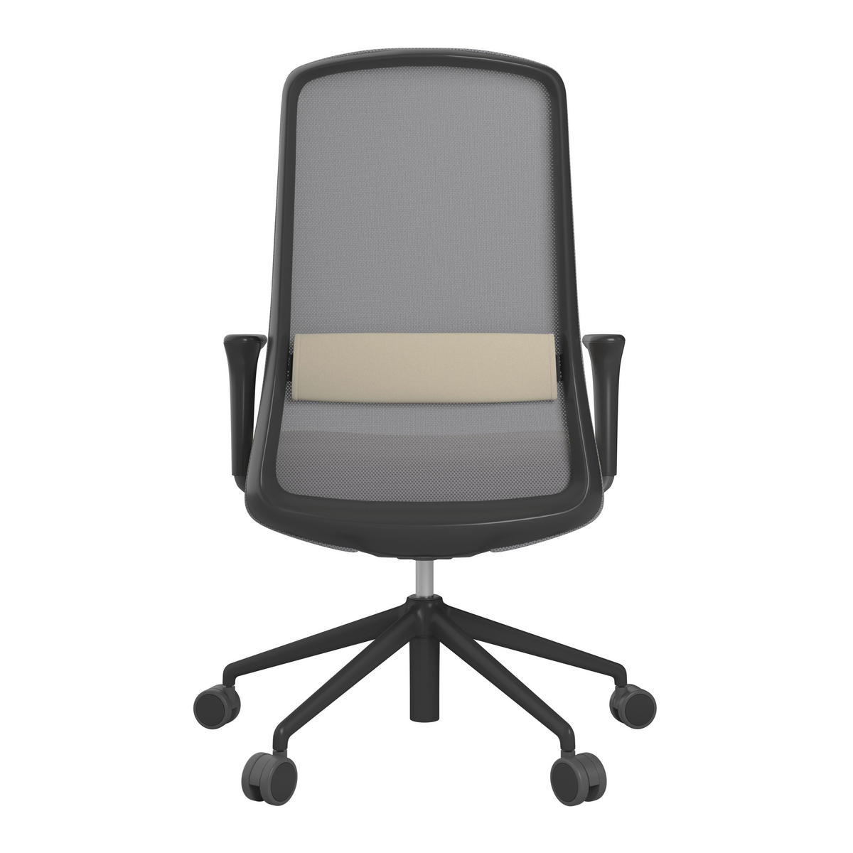 DREHSTUHL Grau, Schwarz, Beige  - Beige/Schwarz, MODERN, Kunststoff/Textil (70/103-115/70cm)