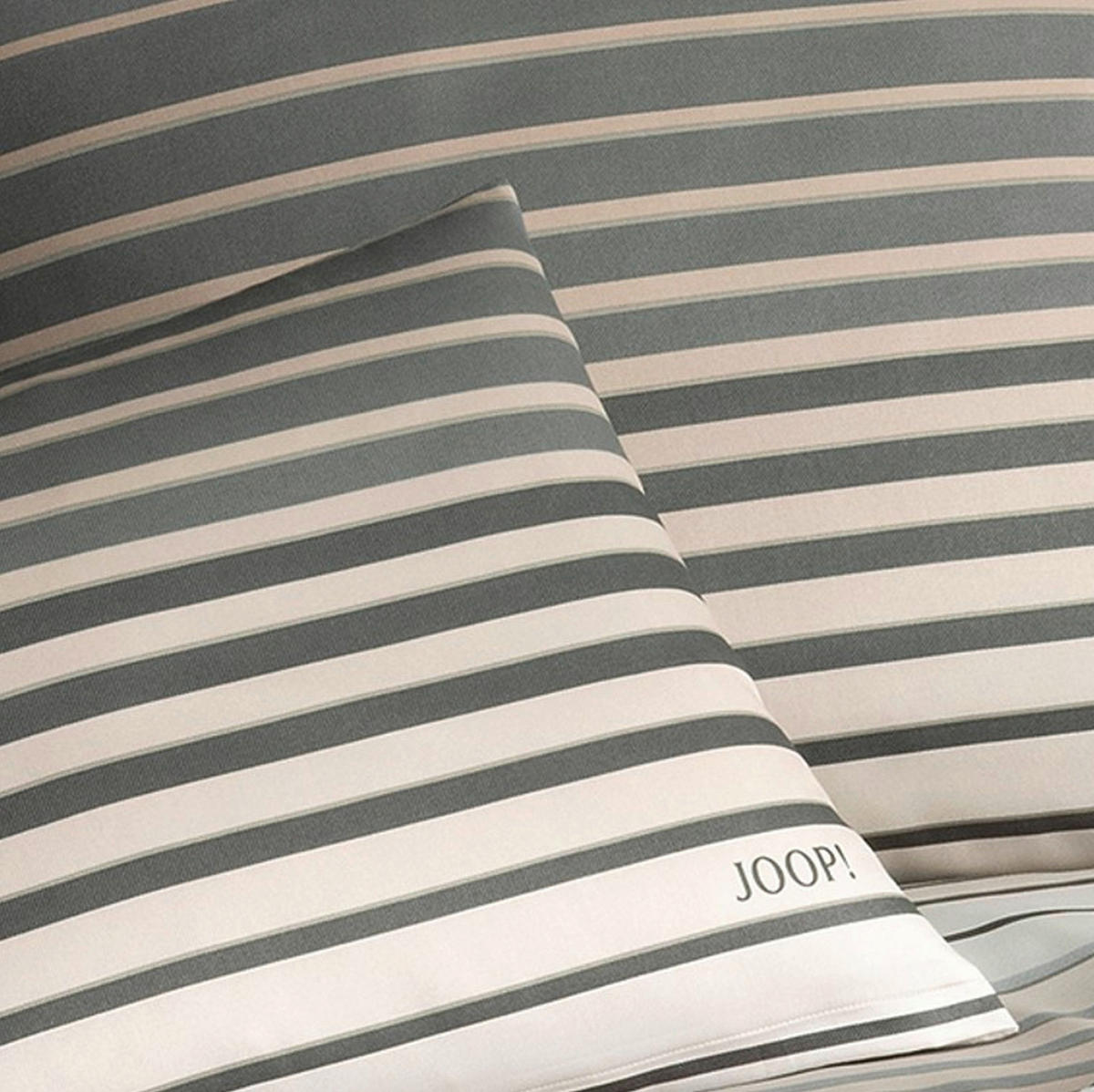 BETTWÄSCHE Shutter Makosatin 140/200 cm  - Grau, Design, Textil (140/200cm) - Joop!