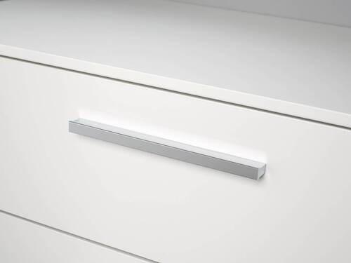 Thumbnail - Novel Nachtschrank, Weiß, Weiß Hochglanz, Metall, 3 Schubladen, 50x61x42 cm, Blauer Engel, Goldenes M, Made in Germany, ...