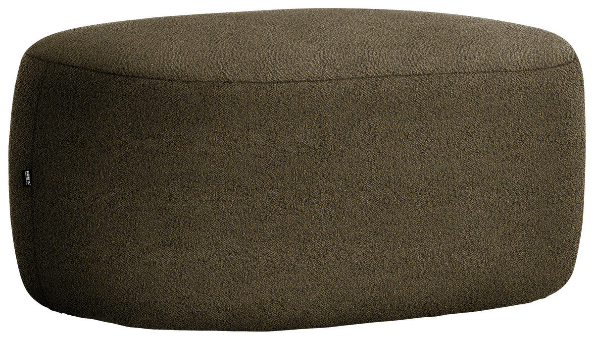 HOCKER in Textil Olivgrün  - Schwarz/Olivgrün, MODERN, Kunststoff/Textil (88/43/66cm) - Hom`in