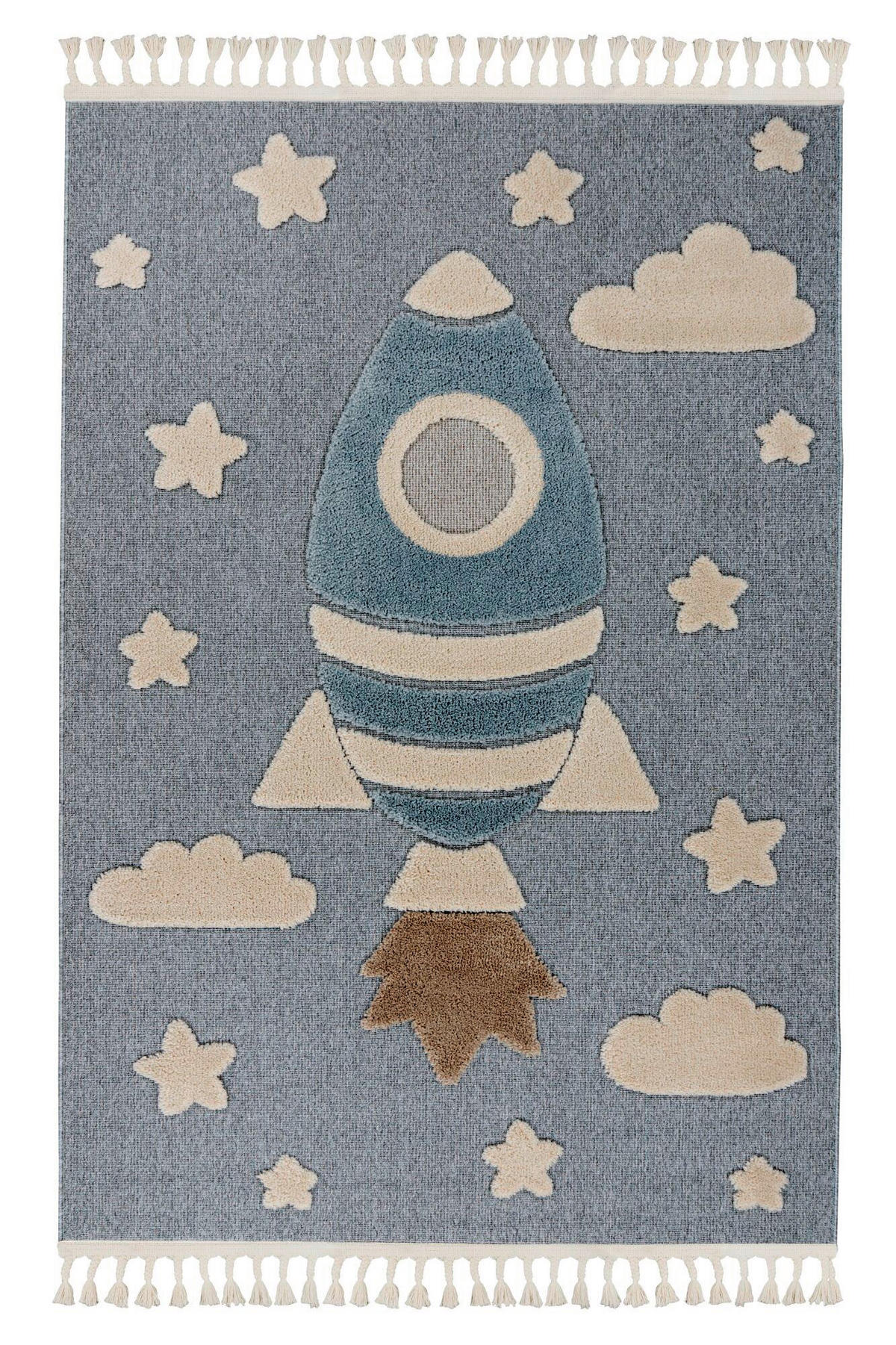 FLACHWEBETEPPICH 160/230 cm Blau rechteckig  - Blau, Basics, Textil (160/230cm) - Kayoom