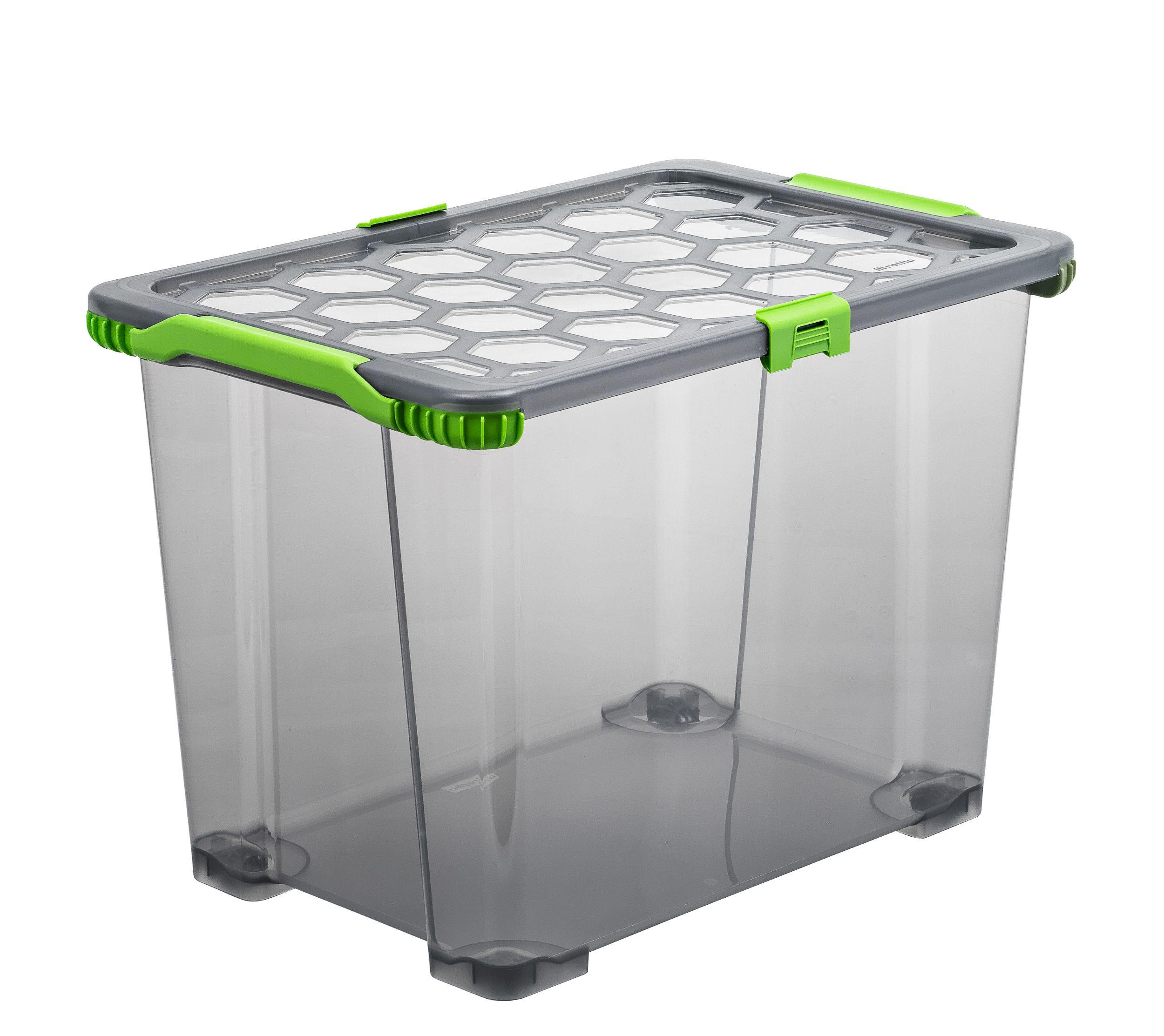 BOX MIT DECKEL EVO SAFE  - Anthrazit, KONVENTIONELL, Kunststoff (59/39,5/41,2cm) - Rotho
