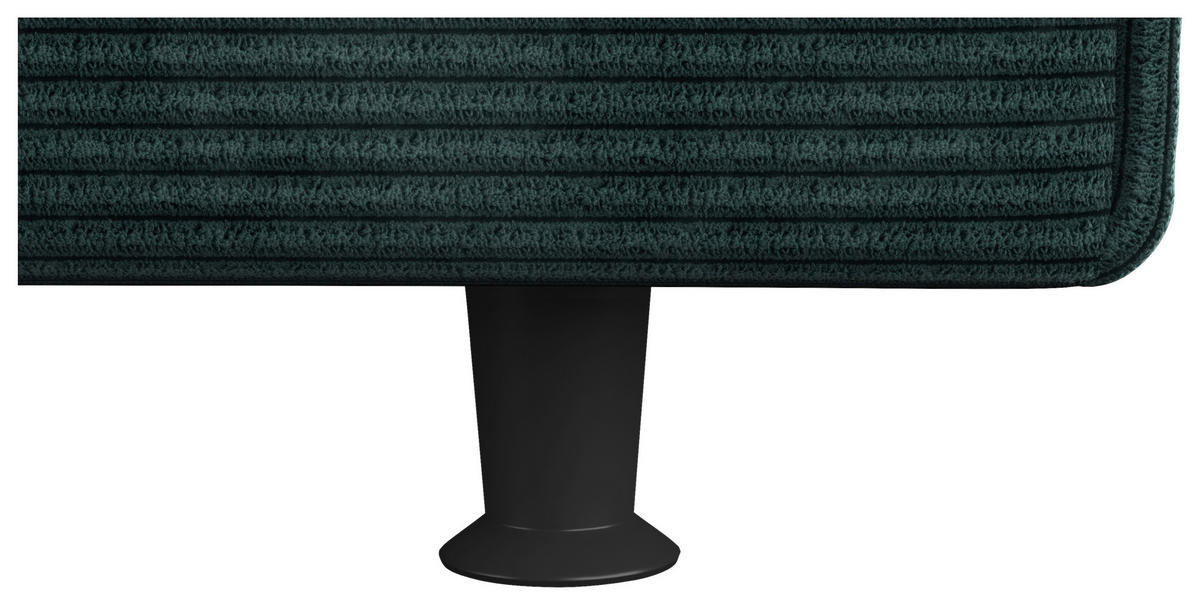 KÁRPITOZOTT ÁGY 180/200 cm  zöld  - fekete/zöld, Basics, faalapú anyag/textil (180/200cm) - Welnova