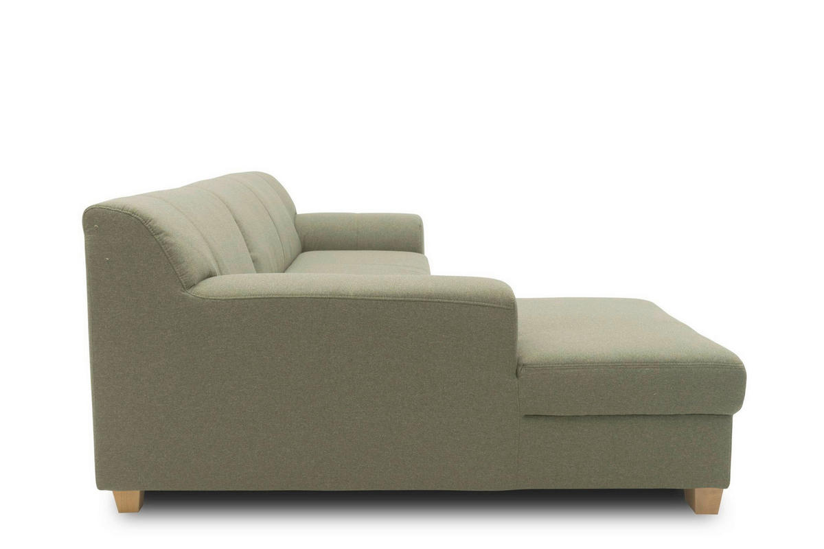 ECKSCHLAFSOFA  TINOS Grün Webstoff  - Beige/Grün, Basics, Textil (273/157cm) - MID.YOU