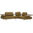 WOHNLANDSCHAFT in Holz, Leder Dunkelgelb - Edelstahlfarben/Dunkelgelb, Design, Leder/Holz (295/241cm) - Rolf Benz WOHNLANDSCHAFT in Holz, Leder Dunkelgelb - Edelstahlfarben/Dunkelgelb, Design, Leder/Holz (295/241cm) - Rolf Benz